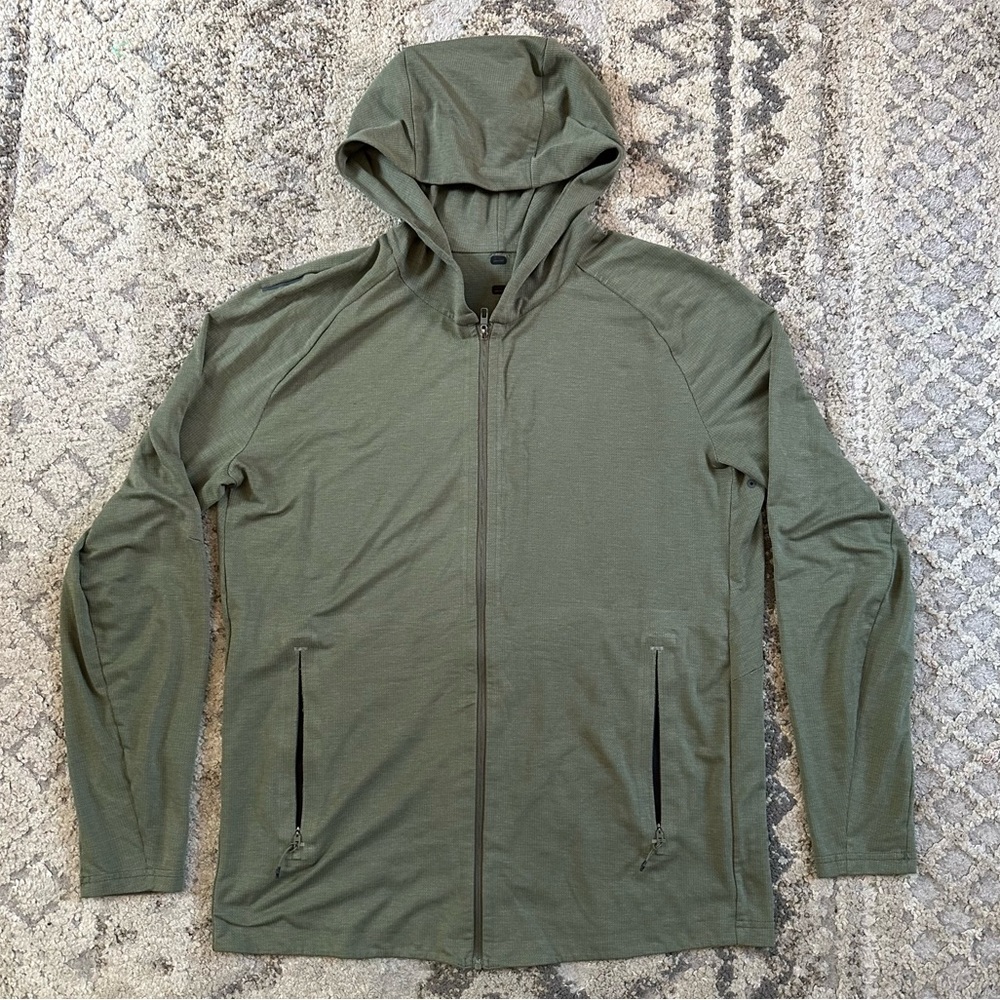 Lululemon On Grid Full Zip Hoodie Medium Olive Medium